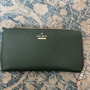 Kate Spade Dark Green Zip Wallet